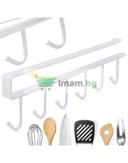 Кухненска закачалка за шкаф с 6 куки